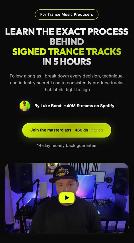 Music masterclass authority page