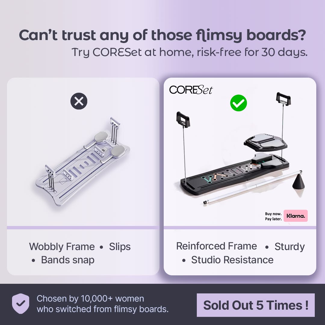 CORESet product comparison ad