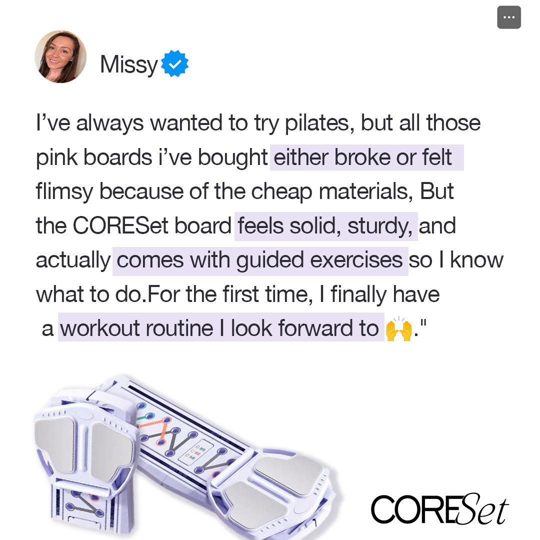 CORESet native customer review ad